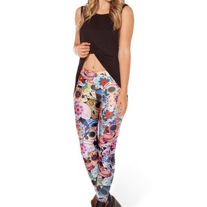 BlackMilk Day of the Dead Leggings - Size: S